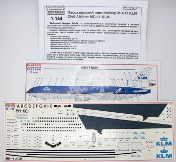 McDonnell Douglas MD-11 GE KLM Eastern Express EE144102 w 1/144
