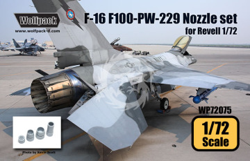 Zestaw dodatków F-16 F100-PW-229 Engine Nozzle set (for Revell 1/72), Wolfpack WP72075 skala 1/72