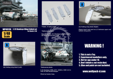 Zestaw dodatków E-2C Hawkeye Wing Folded set (for Kinetic 1/48), Wolfpack WP48138 skala 1/48