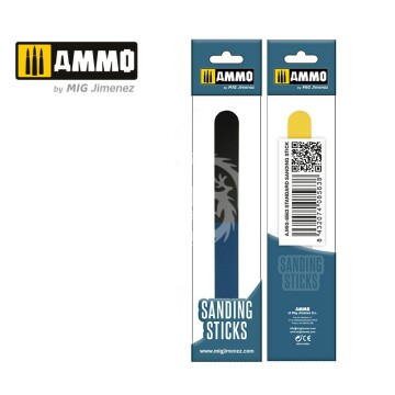 Pilnik o 4 gradacjach - 180/320/600/2000 - Standard Sanding Stick Ammo by Mig Jimenez A.MIG-8563