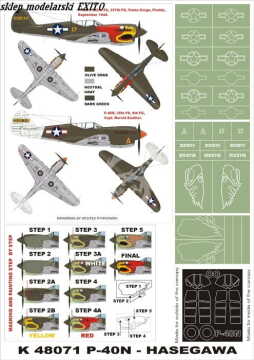  P-40 N Hasegawa MONTEX K48071 skala 1/48