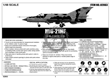MiG-21MF Fishbed J - Trumpeter  02863 skala 1/48