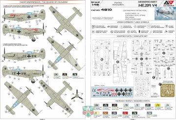 Messerschmitt Me 209 V4 A&A Models 4810 skala 1/48