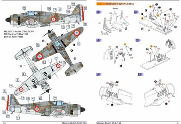 Model plastikowy Bloch MB.151 C.1 Dora Wings DW72026 skala 1/72