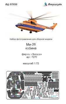Blaszka fototrawiona Mi-26T/T2 Cockpit detail set (colour) Microdesign MD 072030 skala 1/72