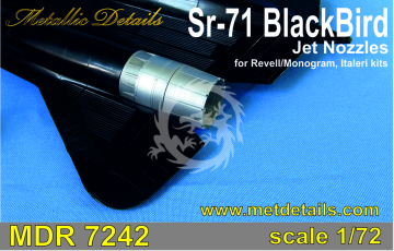 MDR7242 SR-71 Metallic Details Blackbird Jet nozzles-Metallic Details 1/72