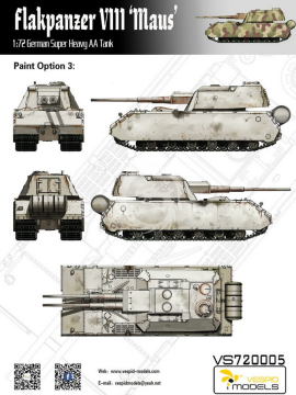 Flakpanzer VIII Maus German super heavy AA tank Vespid Models VS720005 skala 1/72