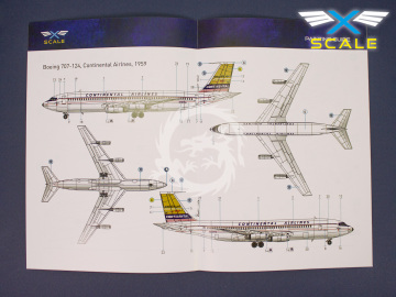 Boeing 707-124 Continental Airlines - X-Scale 144008 skala 1/144