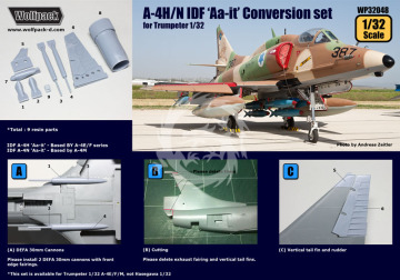 Zestaw konwersji A-4H/N IDF 'Aa-it' Conversion set (for Trumpeter 1/32), Wolfpack WP32048 skala 1/32
