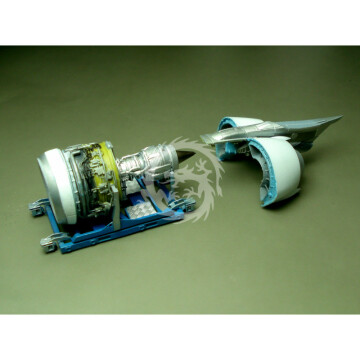 Żywiczny dodatek CFM LEAP-1A - A320 with Stand (left side) Laci LAC144034 skala 1/144