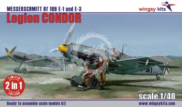 2w1 Messerschmitt Bf109E Legion Condor Wingsy Kits D5-09 skala 1/48