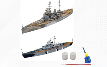 Bismarck Battle - 2 modele + farby i klej Revell 05668 skala 1/1200