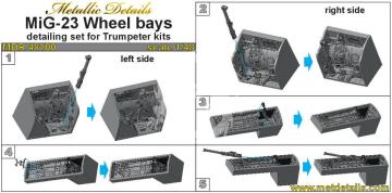 MiG-23 Wheel bays Metallic Details MDR48100 skala 1/48