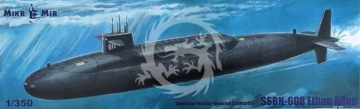 American Nuclear-powered Submarine USS Ethan Allen SSBN-608 MikroMir 350-042 skala 1/350