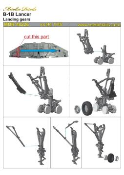  B-1B Lancer. Landing gears (Revell) Metalic Details MDR48226 skala 1/48