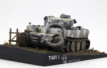 Tiger I Initial Production s.Pz.Abt.502 Leningrad Region 1942/43 Winter - Border Model BT-014 skala 1/35