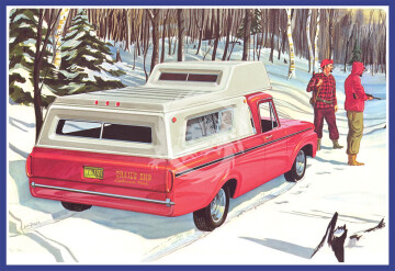 1963 Ford F-100 Camper Pickup Customizing Kit by Round 2 - AMT 1412 skala 1/25