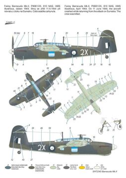  Fairey Barracuda Mk.II 'Pacific Fleet' - Special Hobby SH72343 skala 1/72