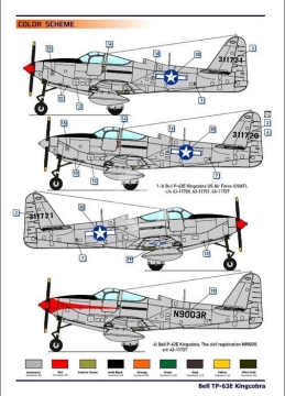 Model plastikowy Bell TP-63E Kingcobra, Dora Wings DW48003 skala 1/48