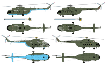 Kalkomania do Mil Mi-8T Wydział Lotniczy Komendy Głównej Policji, Lima Oscar Decals LD72-002 skala 1/72