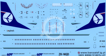 Boeing 737-300 LOT LongBeach ZK-NGD -  Banzai 144010 skala 1/144