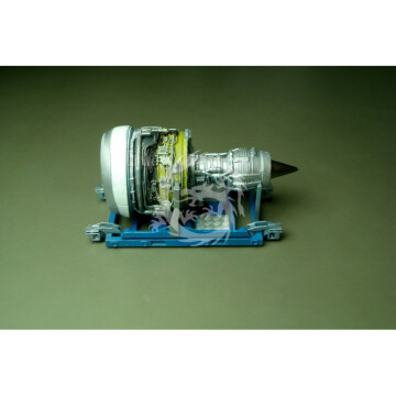 Żywiczny dodatek CFM LEAP-1A - A320 with Stand (left side) Laci LAC144034 skala 1/144