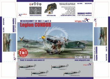 Model plastikowy Messerschmitt Bf109E Legion Condor Wingsy Kits D5-09 skala 1/48