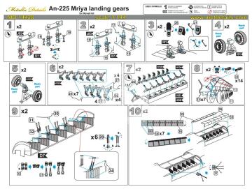 MD14428 An-225 Mrija. Landing gears Revell 1/144