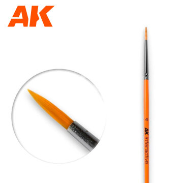 Pędzel - ROUND BRUSH 4 SYNTHETIC AK INteractive AK605