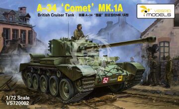 British cruiser tank A-34 Comet Mk 1A Vespid Models VS720002 skala 1/72