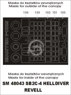 Curtiss SB2C-4 Helldiver for Revell Montex SM48043 skala 1/48