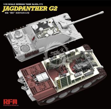 Jagdpanther G2 with full interior&workab track links - Rye Field Model 5022 skala 1/35