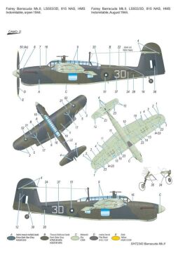  Fairey Barracuda Mk.II 'Pacific Fleet' - Special Hobby SH72343 skala 1/72