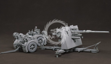  German 88mm Gun Flak 36 w/ 6 Crew Members - Border Model BT-013  skala 1/35