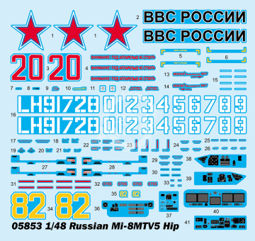 Russian Mi-8MTV5 Hip - Trumpeter 05853 skala 1/48