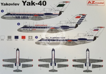 Yakovlev Jak-40 Civil  AZ model AZ14418 skala 1/144