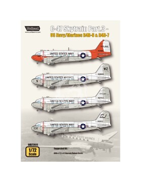  C-47 Skytrain Part.3 - US Navy/Marine R4D-6 & R4D-7 Wolfpack WD72011 skala 1/72