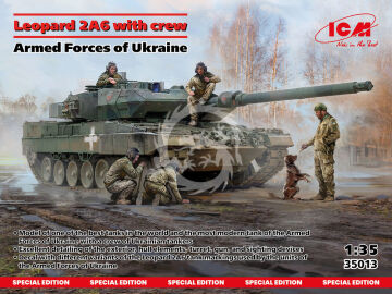 PROMOCJA - Leopard 2A6 Sił Zbrojnych Ukrainy z załogą - ICM 35013 skala 1/35