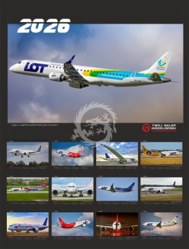 Kalendarz 2026 polskie samoloty pasażerskie LOT i inne