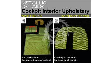  Cockpit Interior Upholstery (Brown), 3D Decals - Metallic Details MDP32037 skala 1/32 