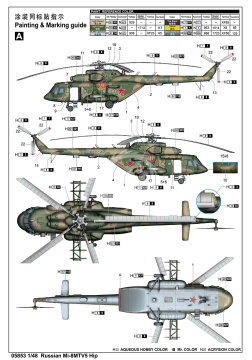 Russian Mi-8MTV5 Hip - Trumpeter 05853 skala 1/48