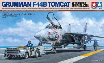 Przedsprzedaż - GRUMMAN F-14B TOMCAT WITH SHIPBOARD TOWING TRACTOR - Tamiya 61129 skala 1:48