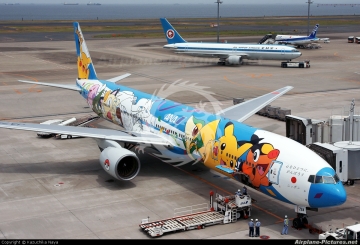 Boeing 777-300 ANA POKEMON - JA754A kalkomania Pas-decals 1/144