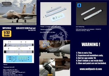 Zestaw dodatków ELTA 8222 ECM Pod set for F-15, Wolfpack WP32053 skala 1/32