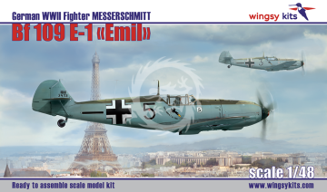 Model plastikowy German WWII Fighter MESSERSCHMITT Bf 109 E-1, WINGSY KITS D5-07, skala 1/48