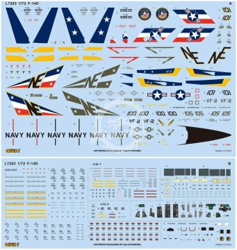 F-14D Tomcat Great Wall Hobby L7203 skala 1/72