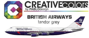 Farba British Airways Landor Grey  - Creativ colors CC-PA043 poj. 30ml