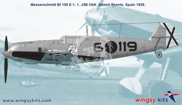 Model plastikowy Messerschmitt Bf109E Legion Condor Wingsy Kits D5-09 skala 1/48