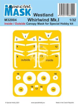 Maski do Westland Whirlwind Mk.I Inside/Outside MASK Special Hobby M32004 skala 1/32