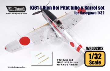 Zestaw dodatków Ki61-I Hien Hei Pitot tube & Barrel set (for Hasegawa 1/32), Wolfpack WPD32012 skala 1/32